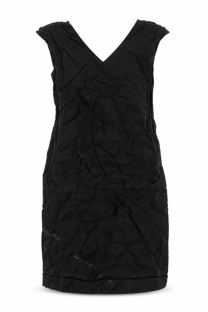 NEXT Womens Black Linen Tank Dress Size 10 V-Neck Pullover