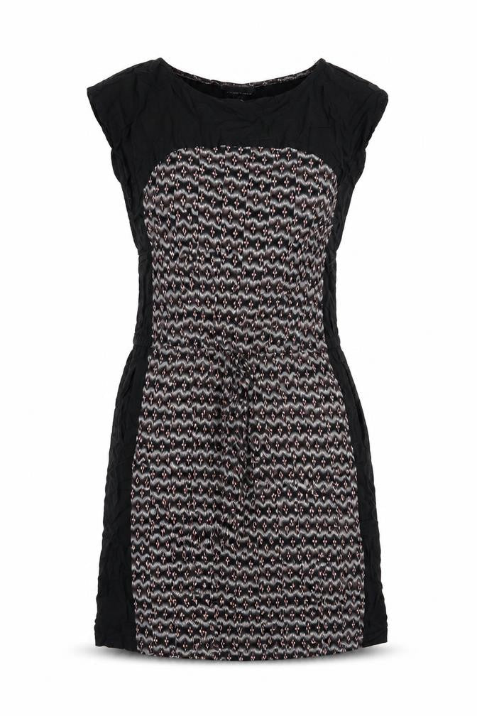 Warehouse Womens Multicoloured Geometric Viscose A-Line Size 10 Round Neck Pullover