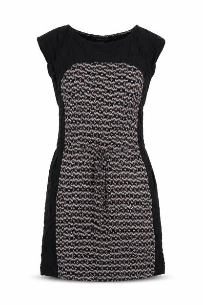 Warehouse Womens Multicoloured Geometric Viscose A-Line Size 10 Round Neck Pullover