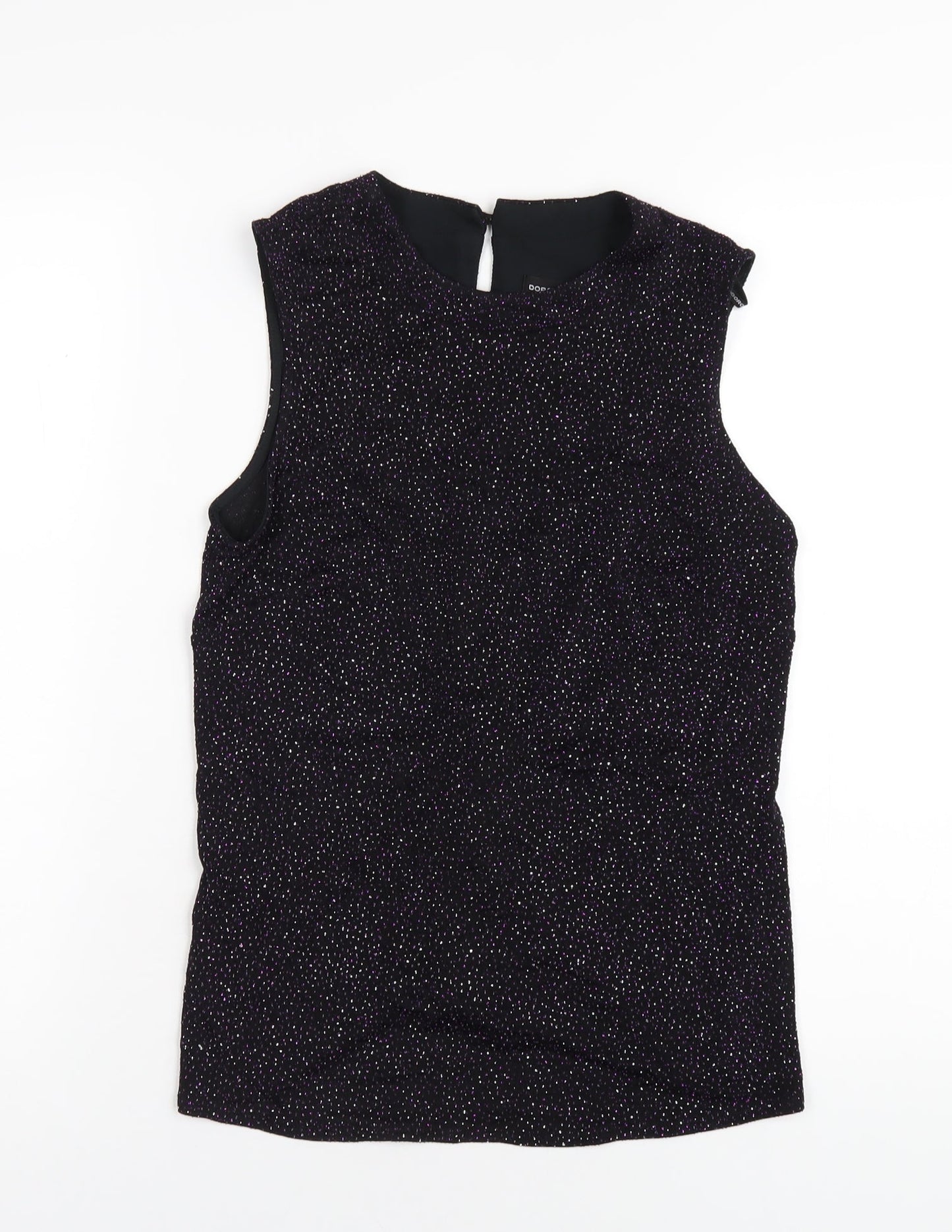 Womens UK Size 10 Dorothy Perkins Black Basic T-Shirt