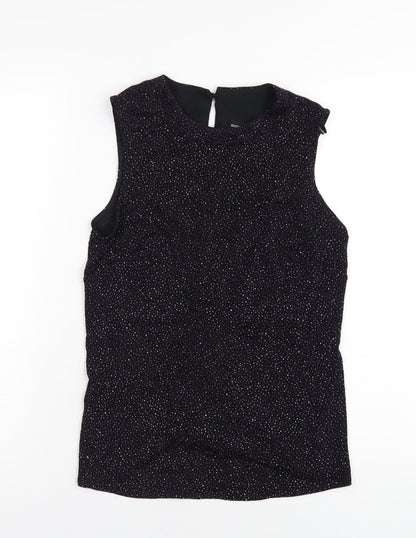 Womens UK Size 10 Dorothy Perkins Black Basic T-Shirt