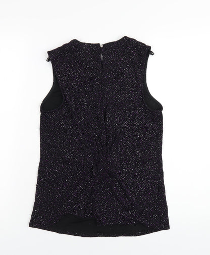 Womens UK Size 10 Dorothy Perkins Black Basic T-Shirt