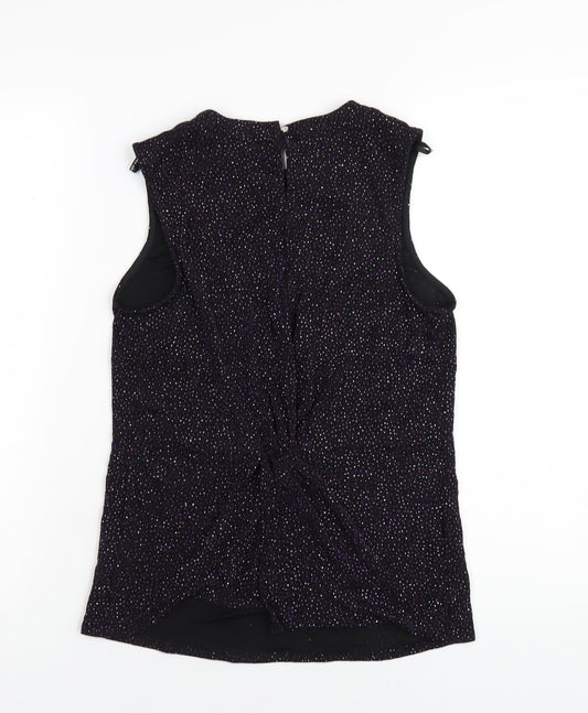 Womens UK Size 10 Dorothy Perkins Black Basic T-Shirt