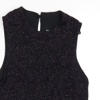 Womens UK Size 10 Dorothy Perkins Black Basic T-Shirt