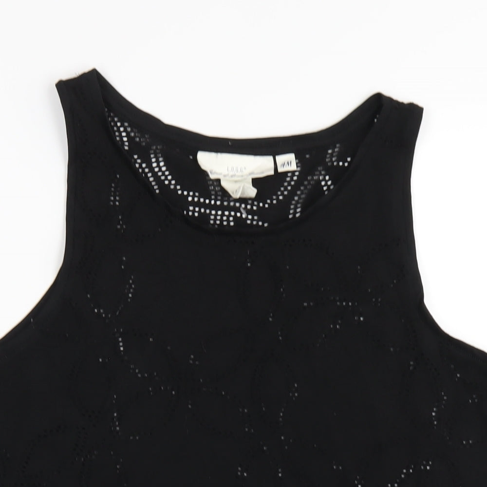 Womens UK Size M H&M Black Basic Tank