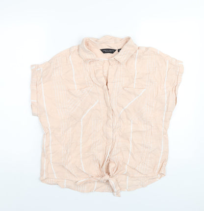 Womens UK Size 16 Dorothy Perkins Pink Basic Button-Up