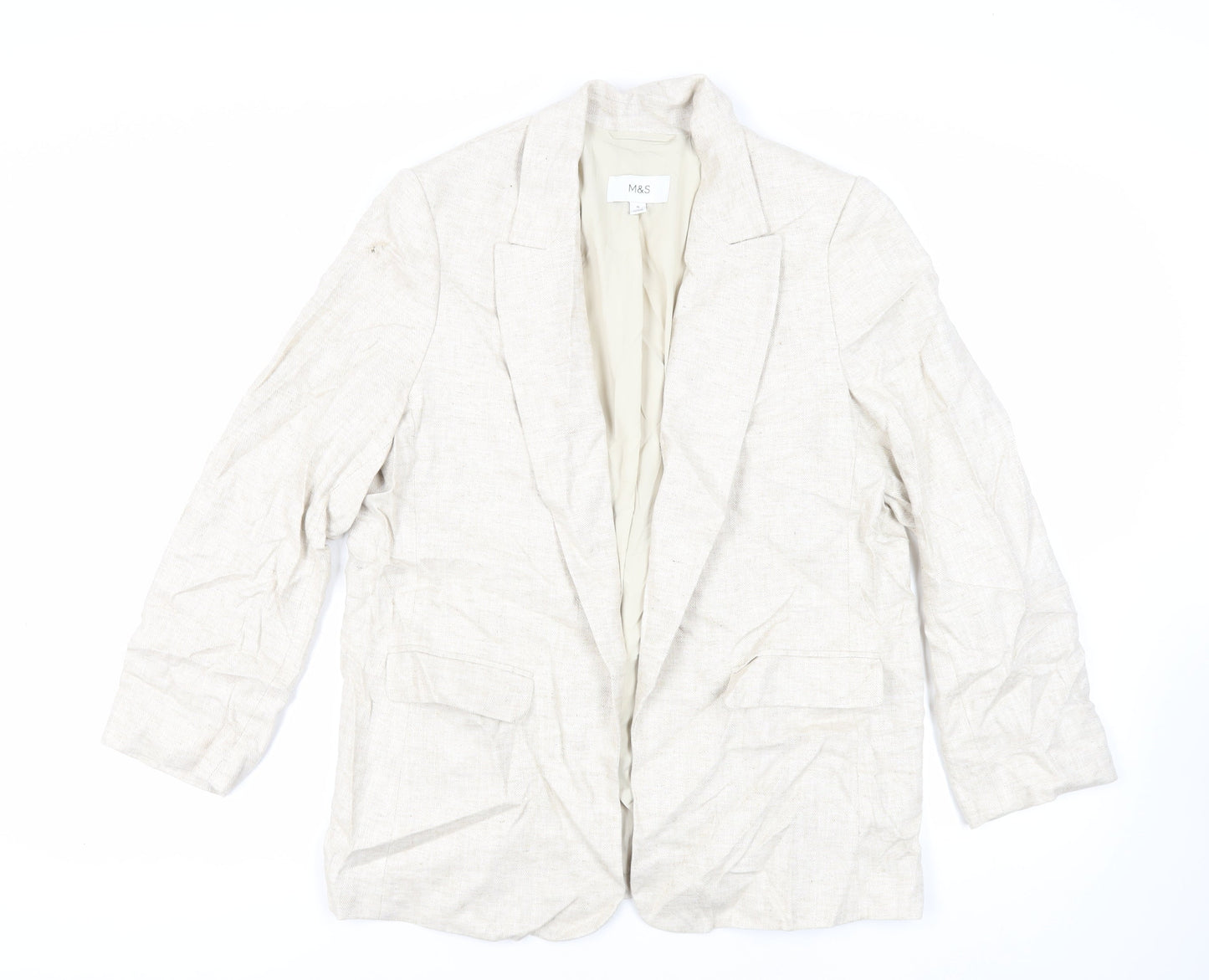 Womens UK Size 16 Marks and Spencer Beige Jacket
