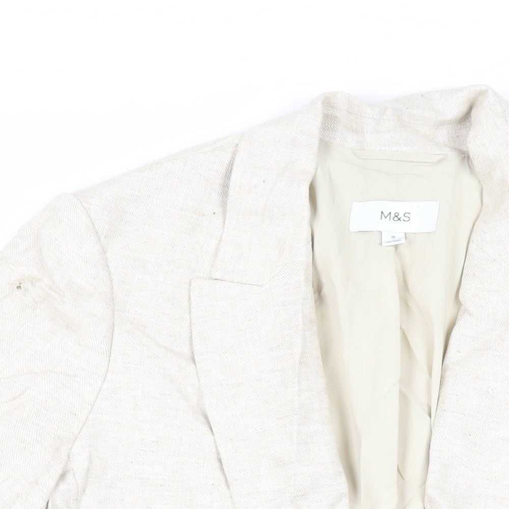 Womens UK Size 16 Marks and Spencer Beige Jacket