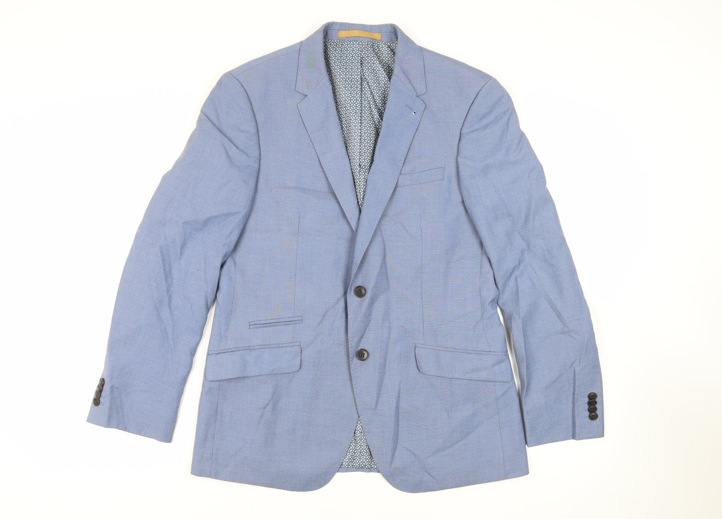 Mens UK Size 40 Burton Regular Blue Suit Jacket