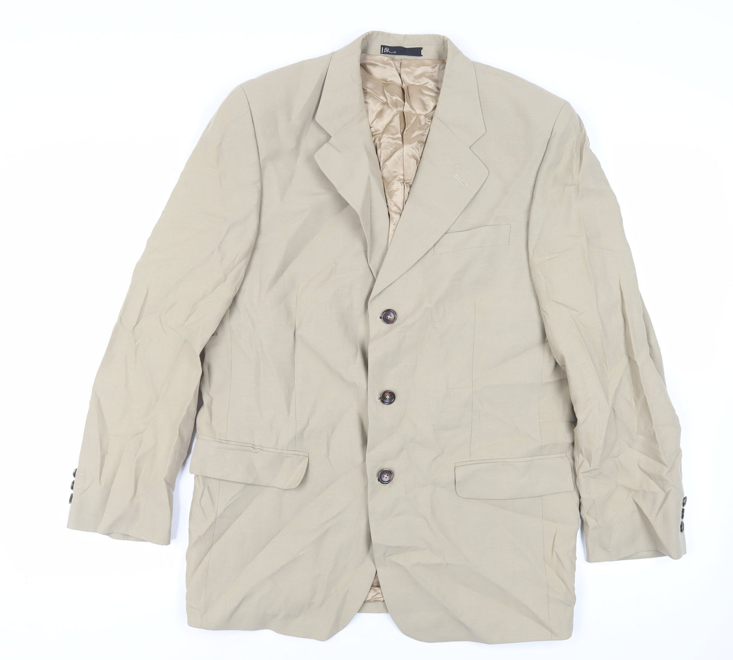 Mens UK Size 40 BHS Regular Beige Suit Jacket