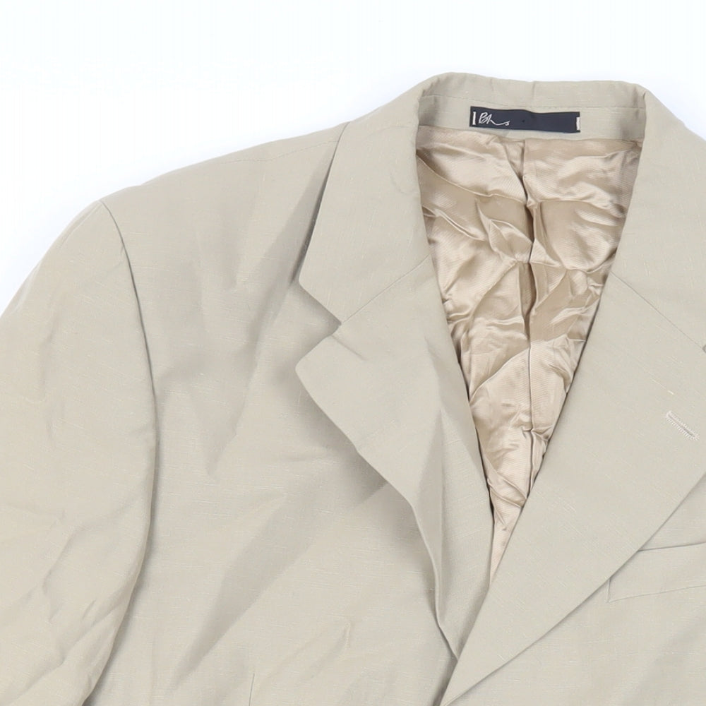 Mens UK Size 40 BHS Regular Beige Suit Jacket