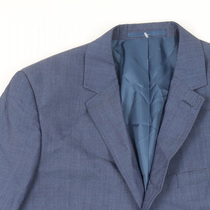 Mens UK Size 42 Marks and Spencer Regular Blue Suit Jacket