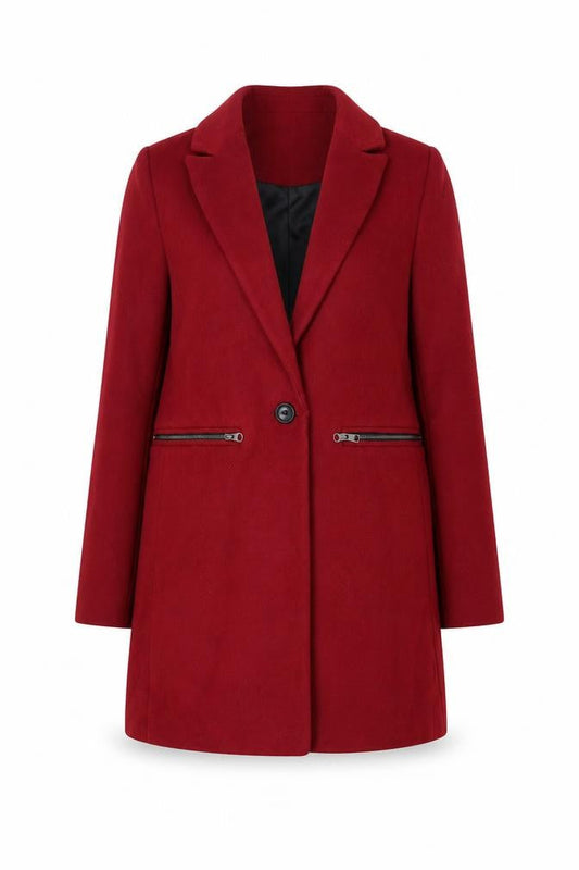 Womens UK Size 6 ASOS Red Overcoat