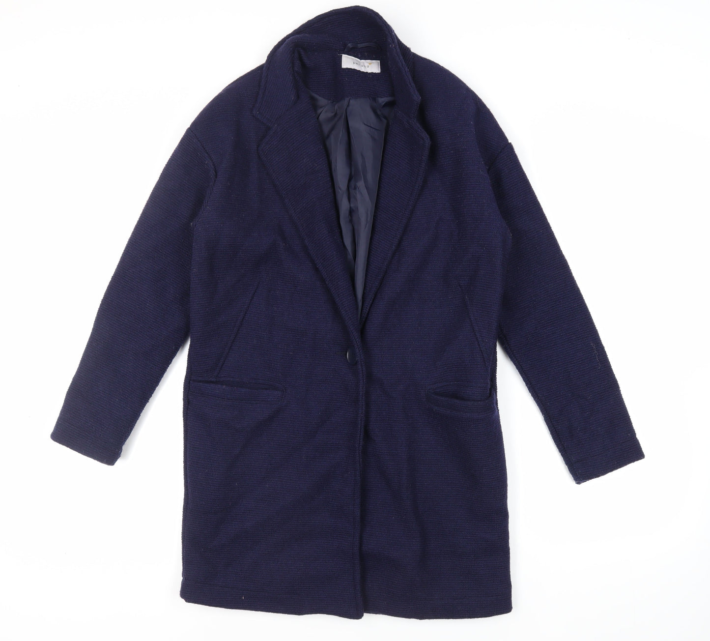 Womens UK Size 8 Per Una Blue Overcoat