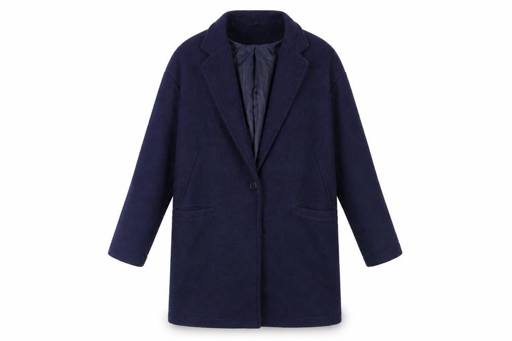 Womens UK Size 8 Per Una Blue Overcoat