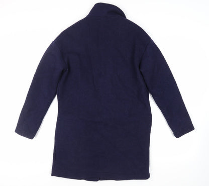 Womens UK Size 8 Per Una Blue Overcoat