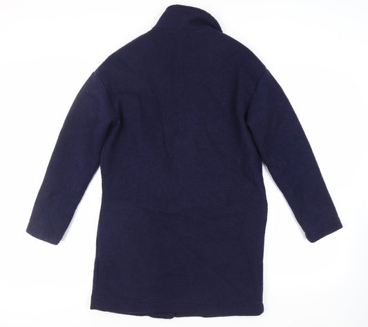 Womens UK Size 8 Per Una Blue Overcoat