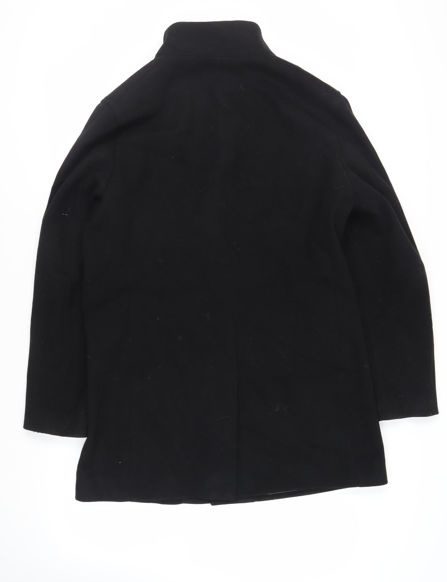 Mens UK Size L Marks and Spencer Black Overcoat