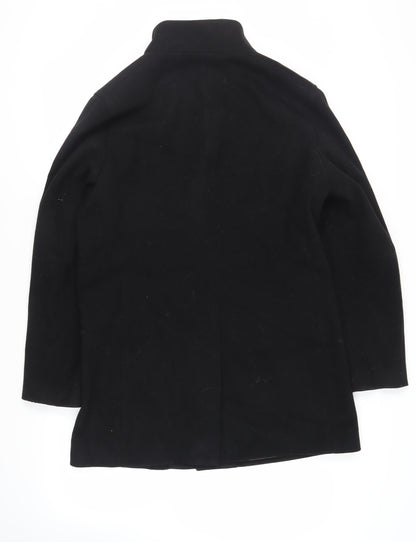 Mens UK Size L Marks and Spencer Black Overcoat