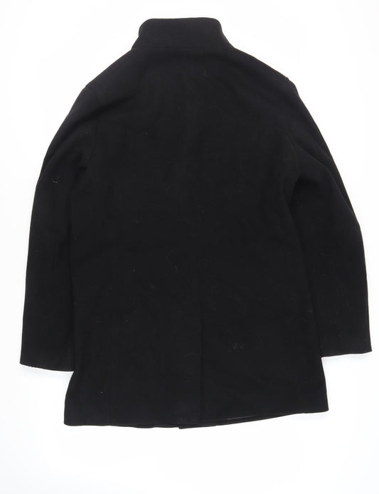 Mens UK Size L Marks and Spencer Black Overcoat