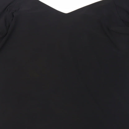 River Island Womens Black Polyester Mini Size 10 Off the Shoulder Pullover