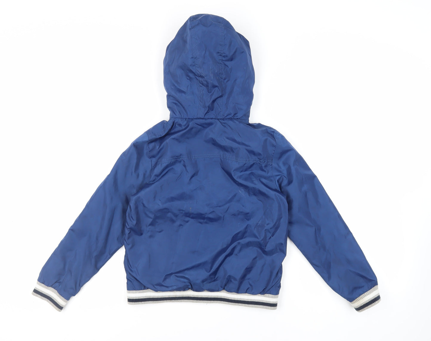 Dunnes Stores Boys Blue Windbreaker Jacket Size 10 Years Zip - Hooded