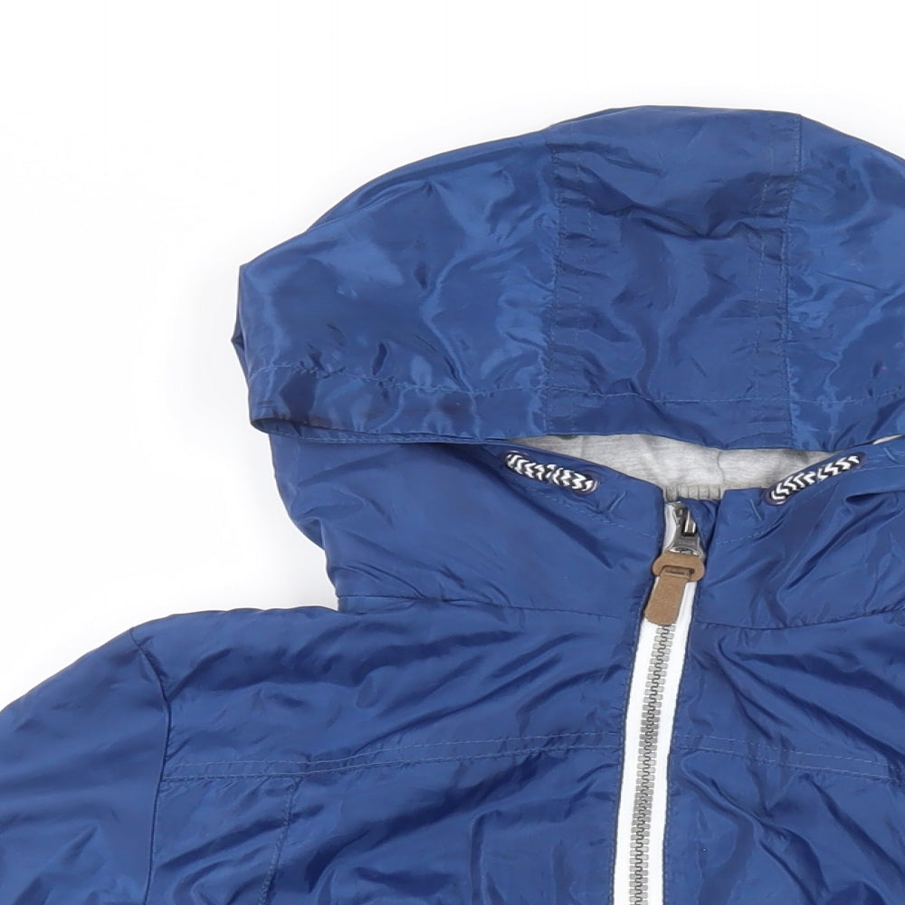 Dunnes Stores Boys Blue Windbreaker Jacket Size 10 Years Zip - Hooded