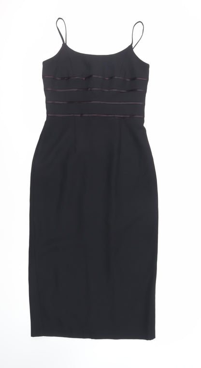 Principles Womens Black Polyester Sheath Size 12 Roll Neck Zip - Lined