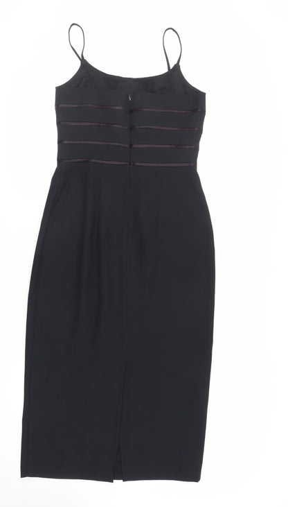 Principles Womens Black Polyester Sheath Size 12 Roll Neck Zip - Lined