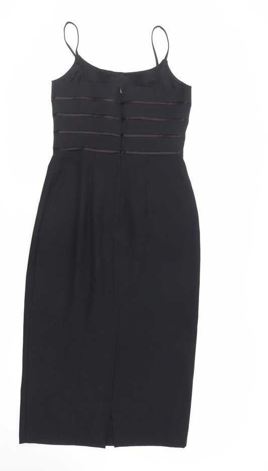 Principles Womens Black Polyester Sheath Size 12 Roll Neck Zip - Lined