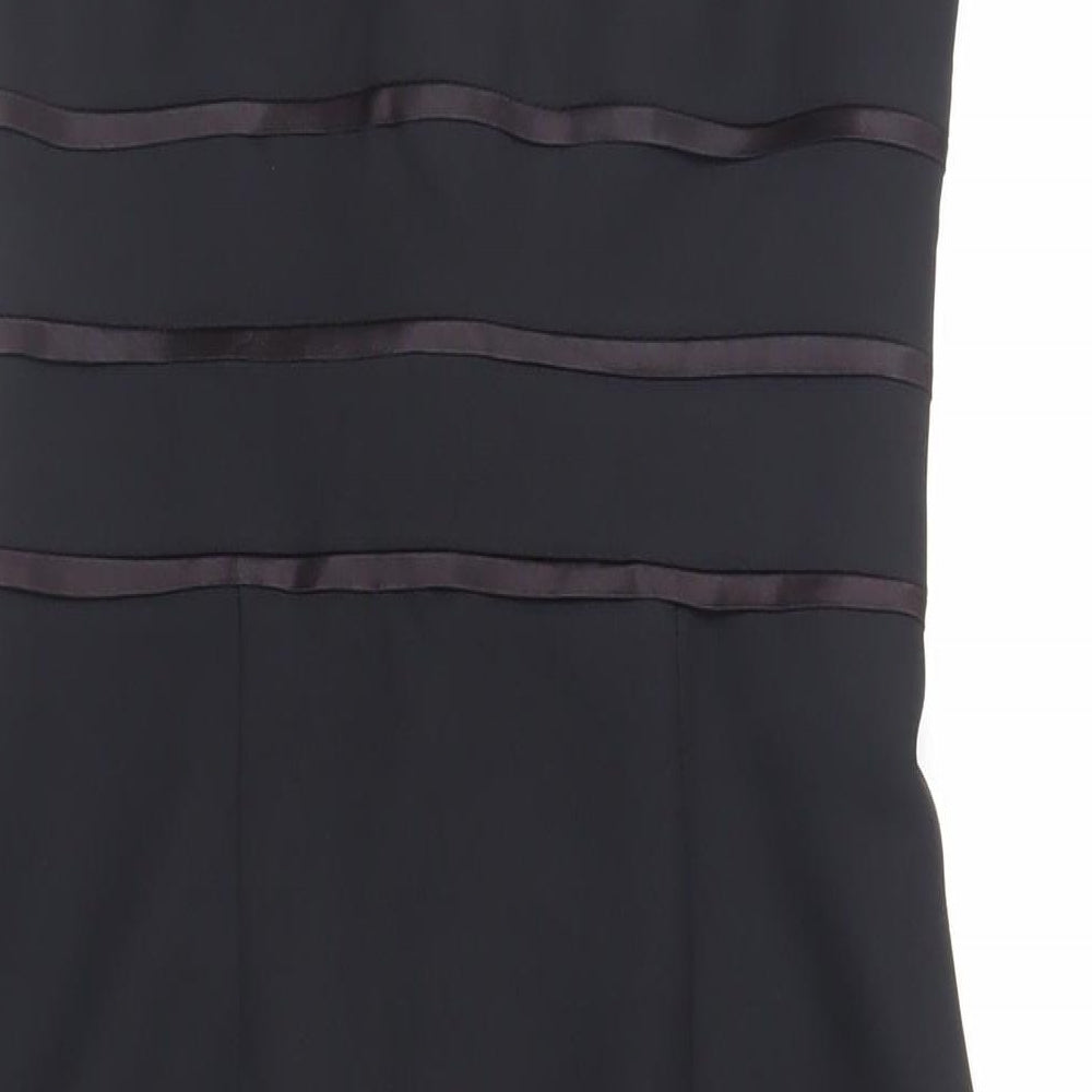Principles Womens Black Polyester Sheath Size 12 Roll Neck Zip - Lined