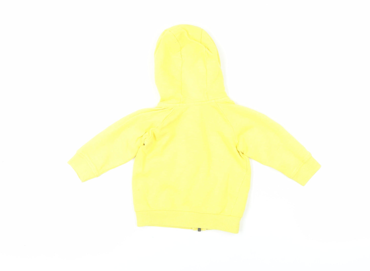 NEXT Baby Yellow Cotton Full Zip Jumper Size 9-12 Months Zip - Hooded