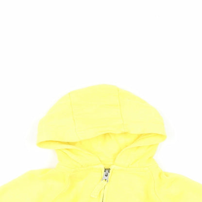 NEXT Baby Yellow Cotton Full Zip Jumper Size 9-12 Months Zip - Hooded