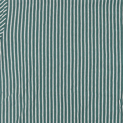 Casual Friday Mens Green Striped Cotton T-Shirt Size S Crew Neck