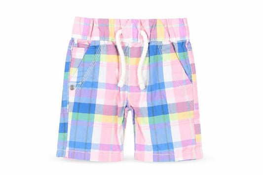 NEXT Baby Multicoloured Plaid Polyester Cropped Trousers Size 6-9 Months Drawstring