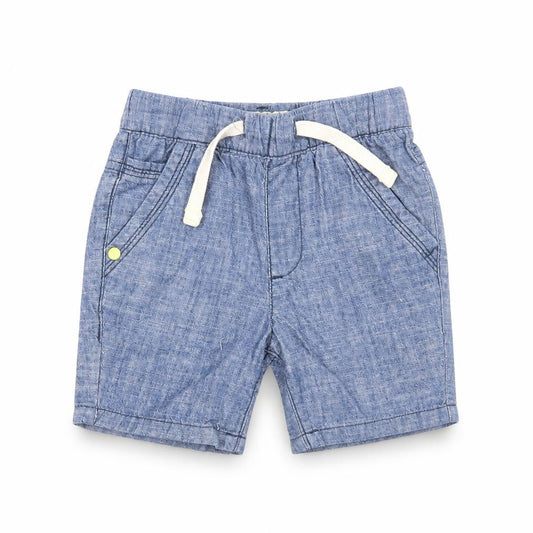 NEXT Baby Blue Cotton Cropped Jeans Size 9-12 Months Drawstring