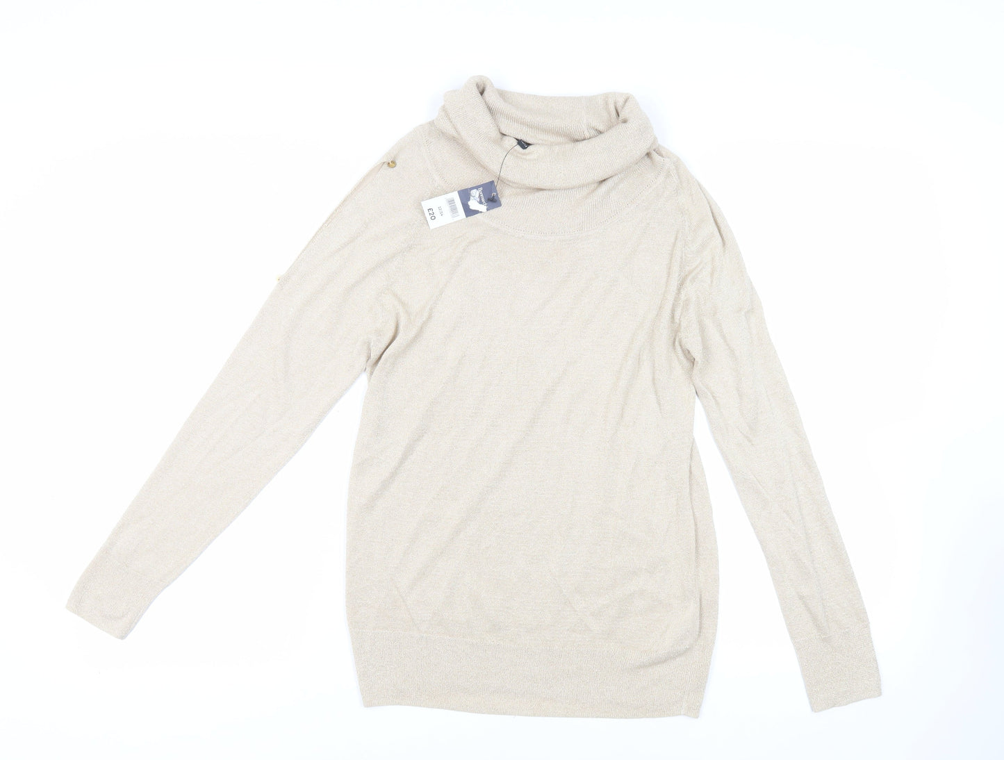 Womens UK Size 12 Bonmarché Beige Pullover Jumper