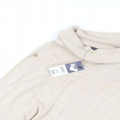 Womens UK Size 12 Bonmarché Beige Pullover Jumper
