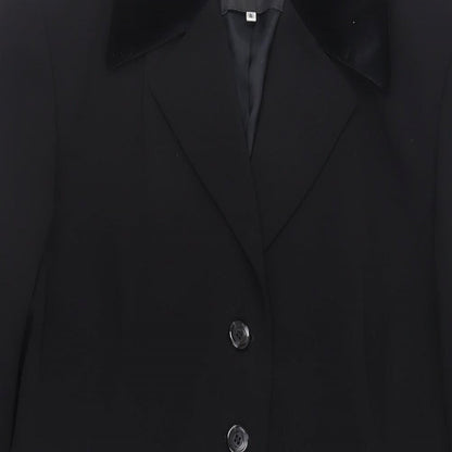 Barisal Womens Black Overcoat Coat Size 12 Button - Lightweight