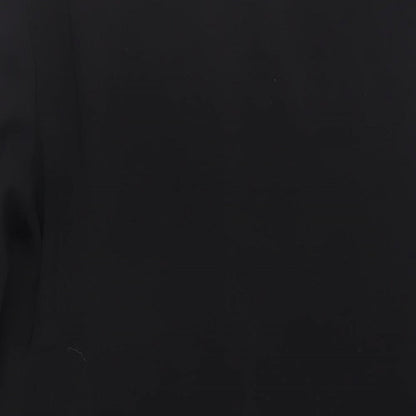 Barisal Womens Black Overcoat Coat Size 12 Button - Lightweight