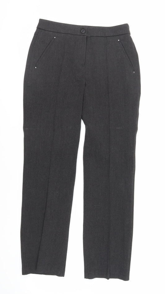 Womens UK Size 8 Marks and Spencer Regular Fit Dress Pants Black Trousers