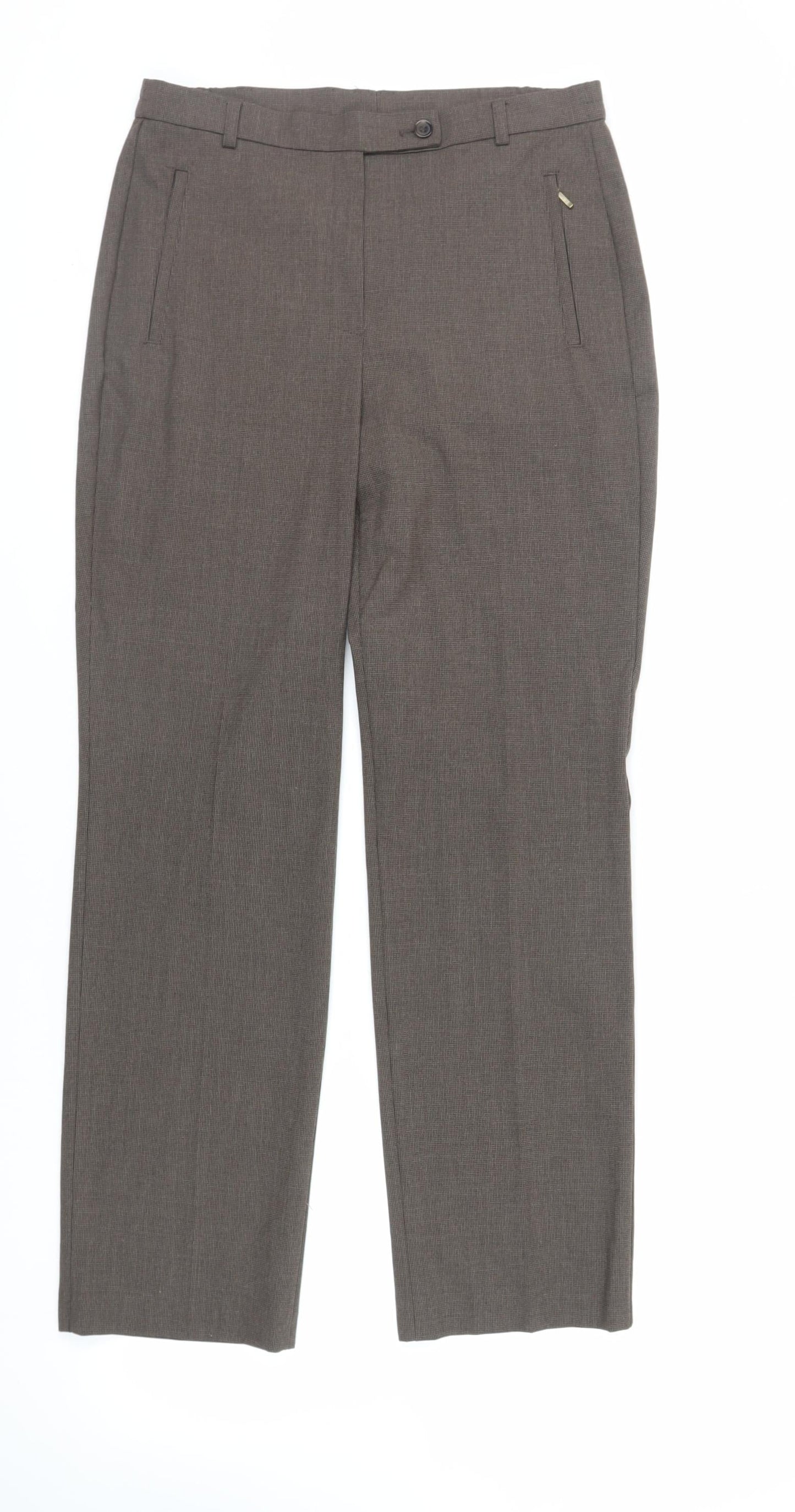 Womens UK Size 8 Marks and Spencer Regular Fit  Brown Trousers