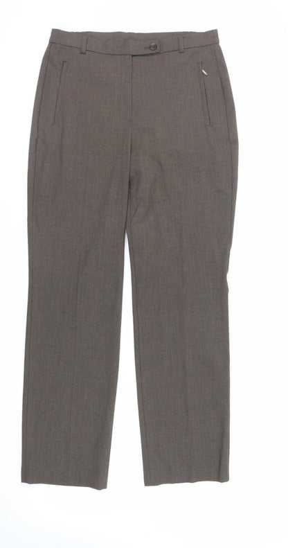 Womens UK Size 8 Marks and Spencer Regular Fit  Brown Trousers