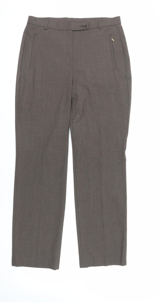 Womens UK Size 8 Marks and Spencer Regular Fit  Brown Trousers