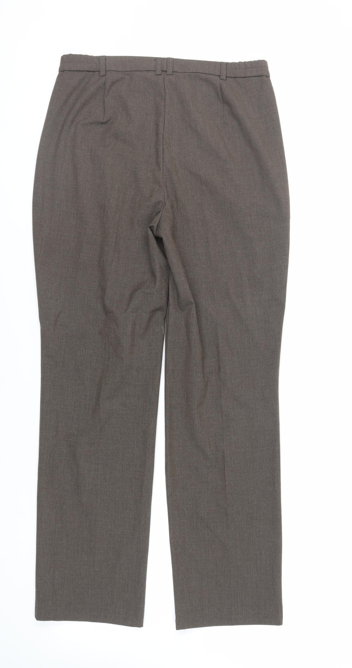 Womens UK Size 8 Marks and Spencer Regular Fit  Brown Trousers