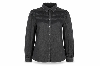 Womens UK Size 10 Marks and Spencer Black Basic Button-Up