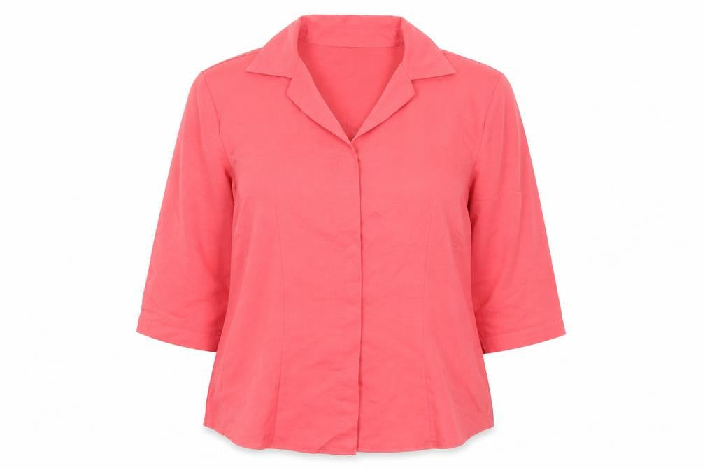 Womens UK Size 18 Marks and Spencer Pink Basic Button-Up