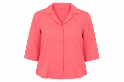 Womens UK Size 18 Marks and Spencer Pink Basic Button-Up