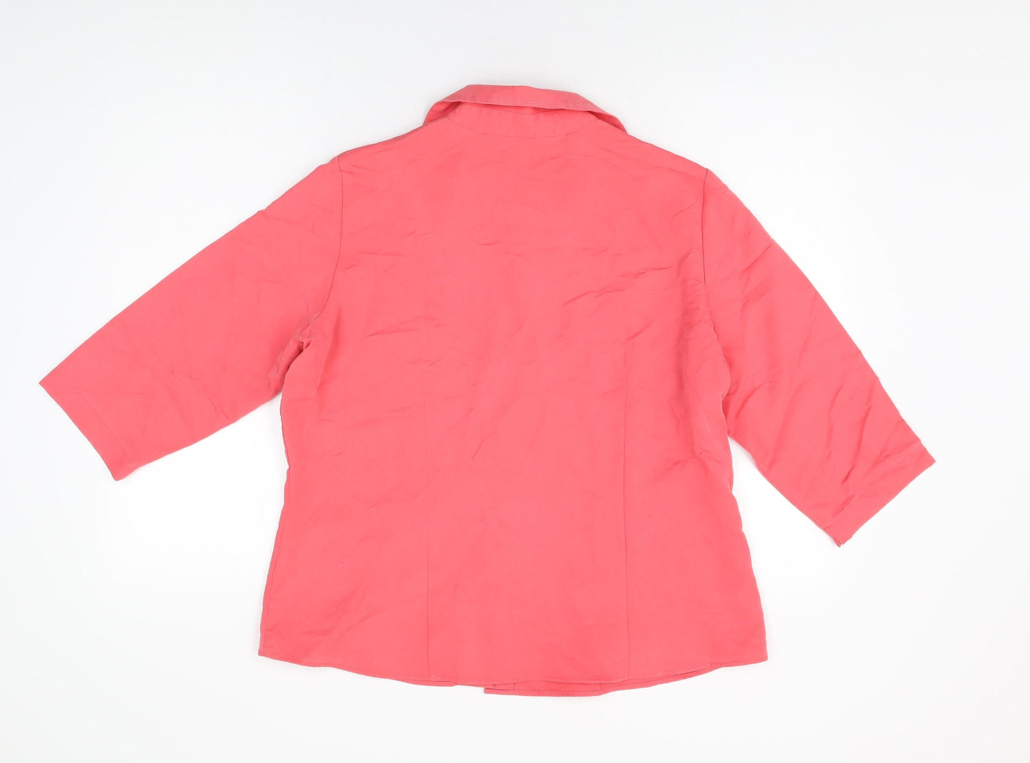 Womens UK Size 18 Marks and Spencer Pink Basic Button-Up