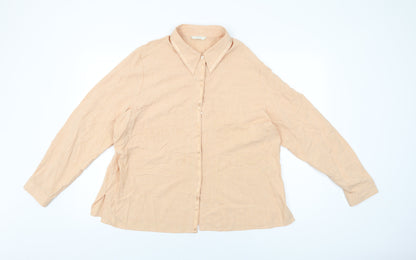 Womens UK Size 20 Marks and Spencer Orange Basic Button-Up